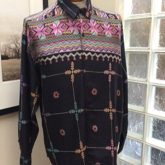 Omonimo Italy Other - Omonimo Italy Men's Dress Print Shirt Long Sleeve XL Business Dress Casual